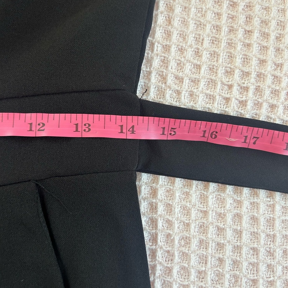 Love by Design black sophisticated chic midi dress ruched bodice and pockets M - Picture 8 of 8